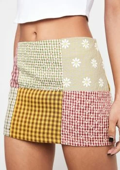 The Ragged Priest Dandy Patchwork Mini Skirt