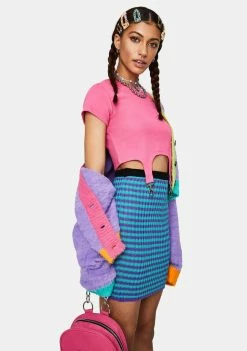 The Ragged Priest Create Ribbed Crop Tee