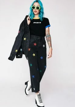 Buy 𧨠The Ragged Priest Bottoms Galaxy π Jeans π 8 The Ragged Priest Bottoms Galaxy Jeans