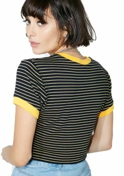 The Ragged Priest Roller Ringer Tee Tops