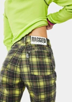 The Ragged Priest TUTTI FRUTI STRIPED DENIM MOM JEANS Bottoms