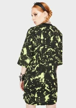 The Ragged Priest Paint Splatter Graphic Tee Dress Dresses