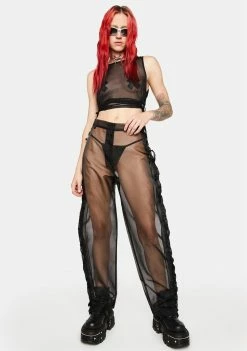 The Ragged Priest Void Organza Pants Bottoms