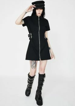 The Ragged Priest Damage Buckle Mini Dress Dresses