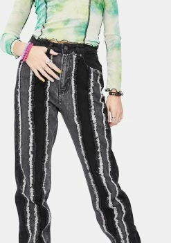 The Ragged Priest Charcoal Breacher Distressed Denim Jeans