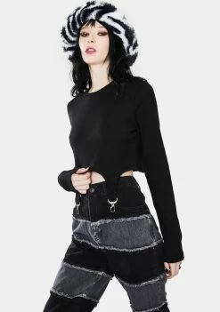 The Ragged Priest Veil Ringer Crop Top