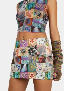 The Ragged Priest Montage Mini Skirt