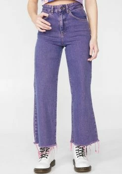 The Ragged Priest Overdyed Crop Jeans Bottoms