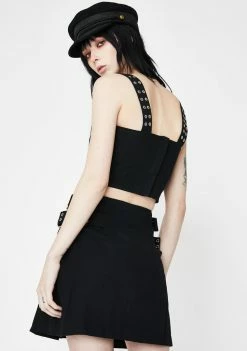 The Ragged Priest Restrain Buckle Mini Skirt Bottoms