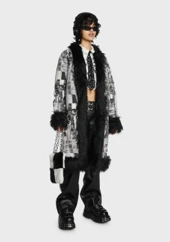 The Ragged Priest Outerwear Poseur Faux Fur Coat