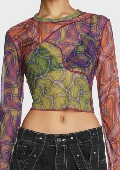 The Ragged Priest Tops Bopper Mesh Top