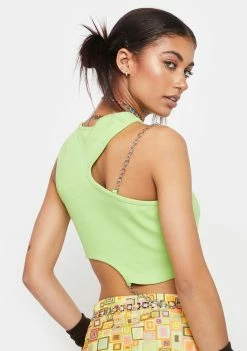 The Ragged Priest Tops Slither Chain Cut-Out Top