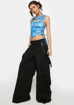 The Ragged Priest Rage Wide Leg Cargo Pants Bottoms