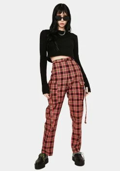 The Ragged Priest Boundary Plaid Buckle Pants Bottoms