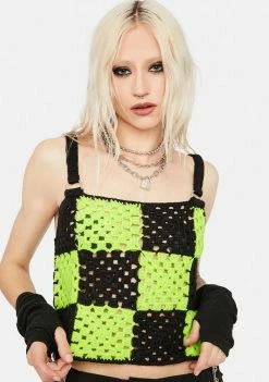 The Ragged Priest Genre Crochet Knit Crop Top