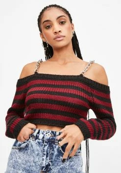 The Ragged Priest Project Chain Crop Sweater