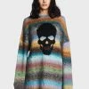 The Ragged Priest Spacedye Skull Knit Sweater