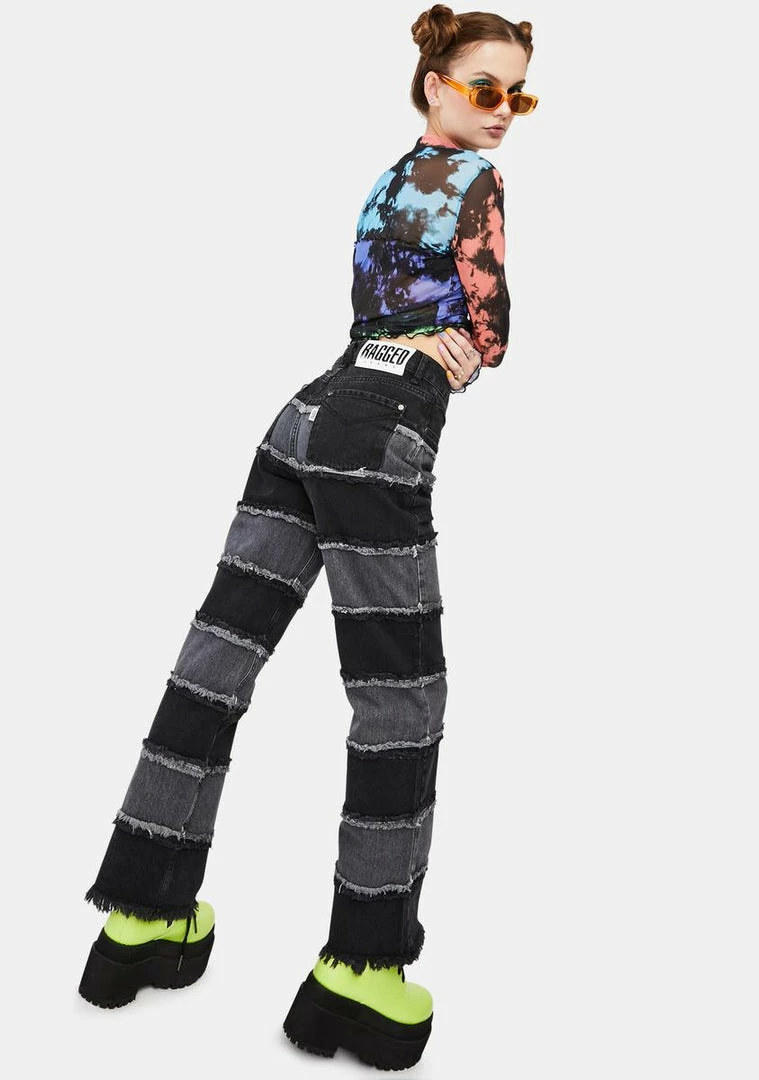 Coupon β€οΈ The Ragged Priest Charcoal Infringement Stripe Panel π Jeans β¨ 6 The Ragged Priest Charcoal Infringement Stripe Panel Jeans