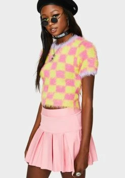 The Ragged Priest Tops Data Fuzzy Crop Tee