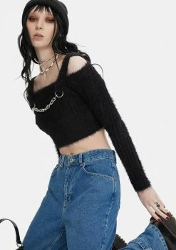 The Ragged Priest Master Fuzzy Crop Top Tops