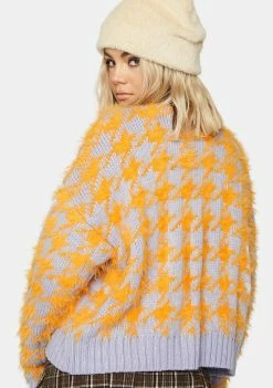 The Ragged Priest Pumpkin Pie Houndstooth Cardigan