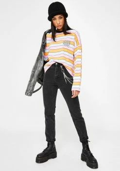 The Ragged Priest Charcoal Butt Cut Jeans Bottoms