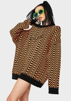Best deal ๐ The Ragged Priest Orange Black Striped Jumper Tops โ๏ธ 7 The Ragged Priest Orange Black Striped Jumper Tops