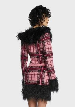 The Ragged Priest Honey Plaid Cardigan