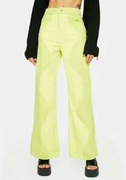 The Ragged Priest Neon Underworld Wide Leg Jeans Bottoms