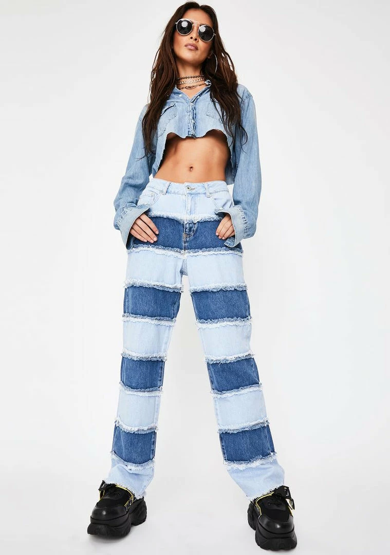 Flash Sale π The Ragged Priest Bottoms Infringement Stripe Panel π Jeans βοΈ 5 The Ragged Priest Bottoms Infringement Stripe Panel Jeans