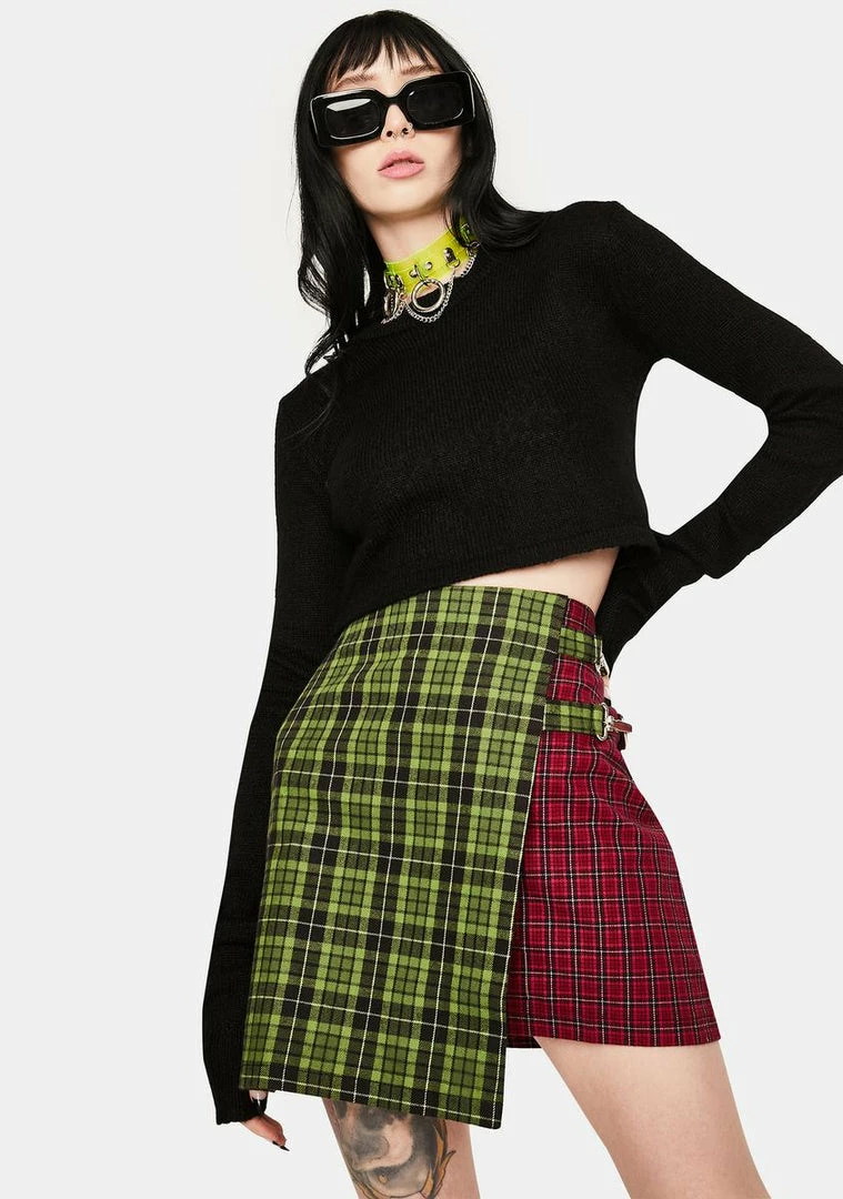 Wholesale βοΈ The Ragged Priest Disturb Plaid Wrap π Skirt π 4 The Ragged Priest Disturb Plaid Wrap Skirt