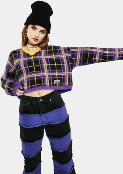 The Ragged Priest Country Fuzzy V-Neck Sweater Tops