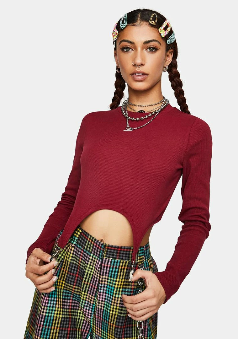 Discount π The Ragged Priest Tops Rise Ribbed Crop Top π 3 The Ragged Priest Tops Rise Ribbed Crop Top