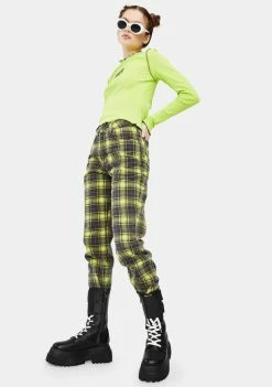 The Ragged Priest TUTTI FRUTI STRIPED DENIM MOM JEANS Bottoms