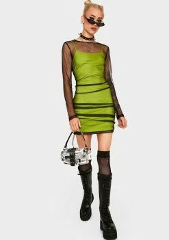 The Ragged Priest Dresses Ruche Front Mini Dress