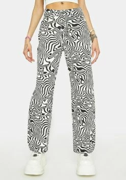 The Ragged Priest Marble Denim Jeans Bottoms