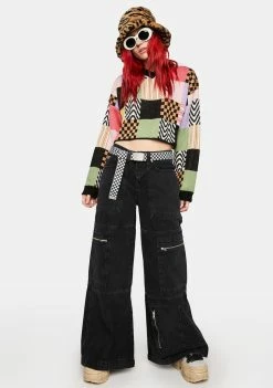 The Ragged Priest Black Clacker Cargo Jeans