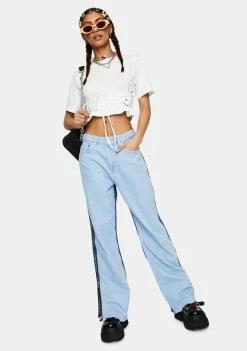 The Ragged Priest Deuce Side Zip Dad Jeans