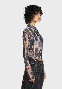 Buy 🥰 The Ragged Priest Amnesia Mesh Top Tops ✔️ 9 The Ragged Priest Amnesia Mesh Top Tops