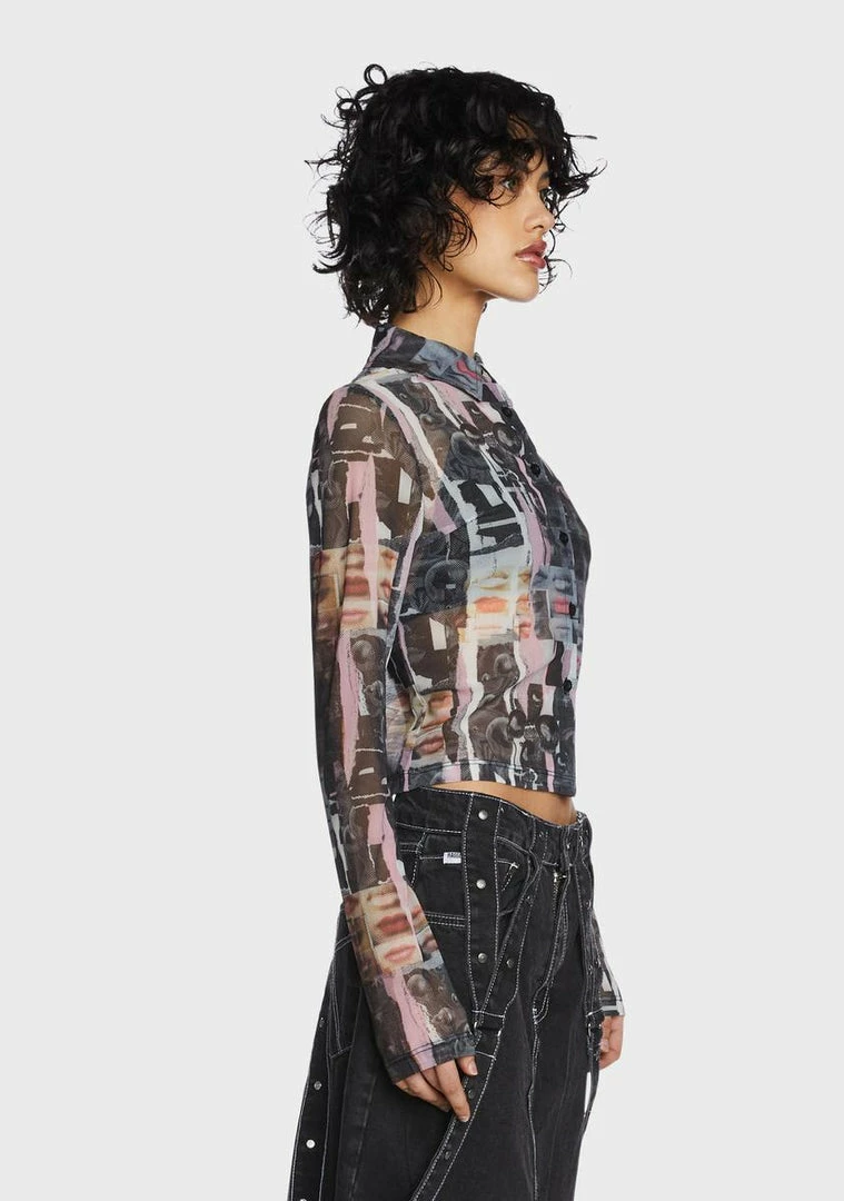 Buy 🥰 The Ragged Priest Amnesia Mesh Top Tops ✔️ 5 The Ragged Priest Amnesia Mesh Top Tops