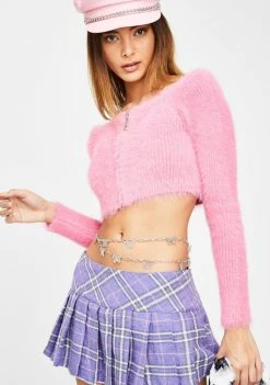 The Ragged Priest Gossip Fuzzy Crop Top