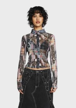 The Ragged Priest Amnesia Mesh Top Tops