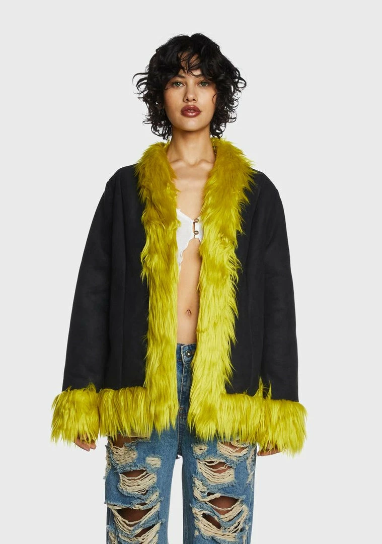 Brand new β€οΈ The Ragged Priest Warhol Faux Fur π§₯ Coat Outerwear π₯ 3 The Ragged Priest Warhol Faux Fur Coat Outerwear