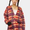 The Ragged Priest Quad Plaid Cardigan Tops
