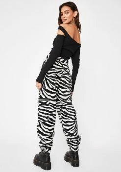 The Ragged Priest Brat Zebra Cargo Pants