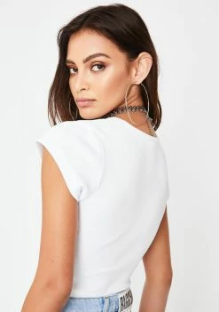 The Ragged Priest Tops Limit Chain Crop Tee