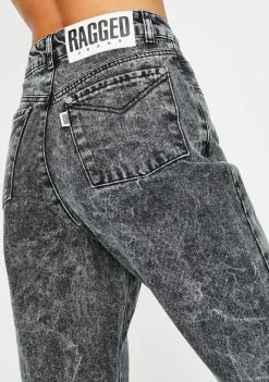 The Ragged Priest Acid Gray Cougar Mom Jeans Bottoms