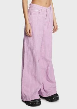 The Ragged Priest Bottoms Pink Cord Sweeper Jeans