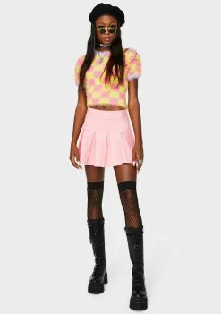 The Ragged Priest Tops Data Fuzzy Crop Tee