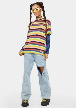 The Ragged Priest Hangout Striped Tee